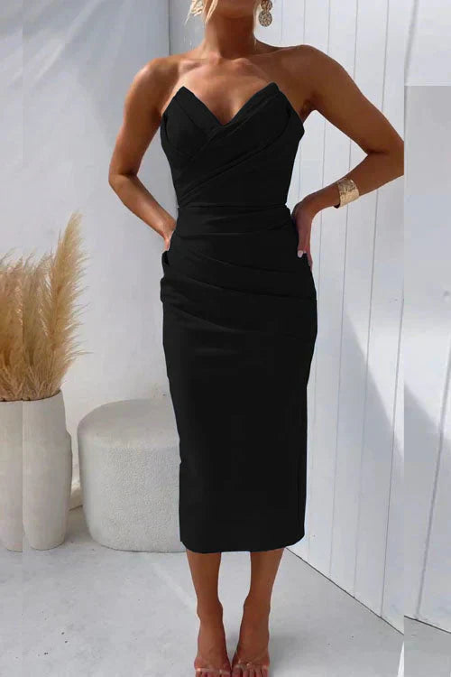 Women's Modern Backless Midi Dress