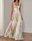 Women's Graceful Pleated Maxi Dress