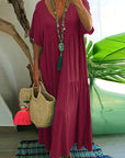 Women's Effortless Short Sleeve Maxi Dress