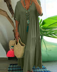 Women's Effortless Short Sleeve Maxi Dress