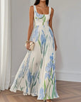 Women's Graceful Pleated Maxi Dress