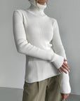 Women's Casual Ribbed Turtleneck Sweater