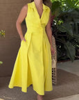 Hadley | Spread Collar Midi Dress