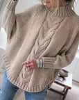 Women's Comfortable Cable Knit Sweater