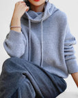 Women's Layered Knitted Hoodie