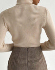 Women's Casual Ribbed Turtleneck Sweater