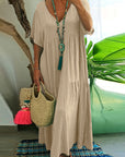 Women's Effortless Short Sleeve Maxi Dress