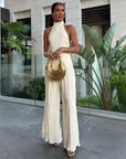 Women's Pleated Top & Pants Set