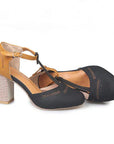 Chloe | Colorblock T-Strap Sandals