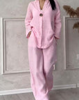 Women's Warm Wide Leg Loungewear Set