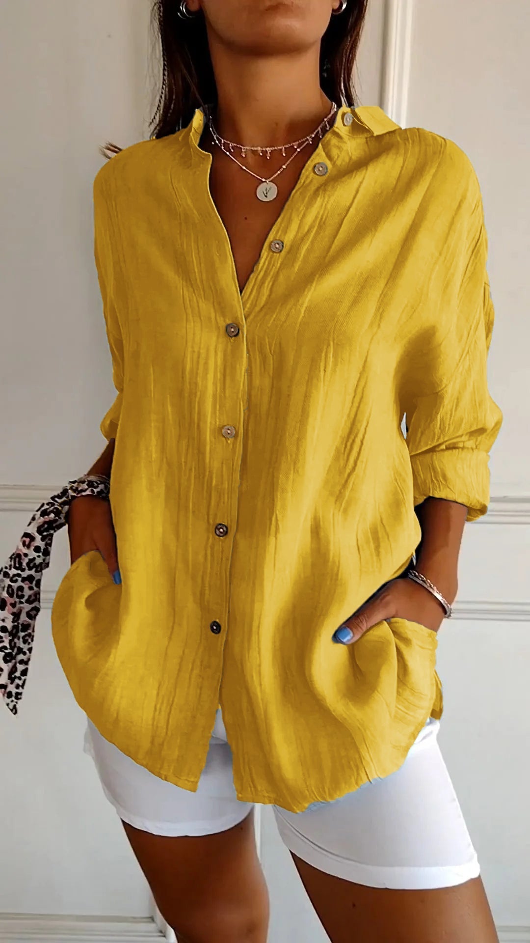 Claire | Chambray Button-Down Shirt – By Lainy