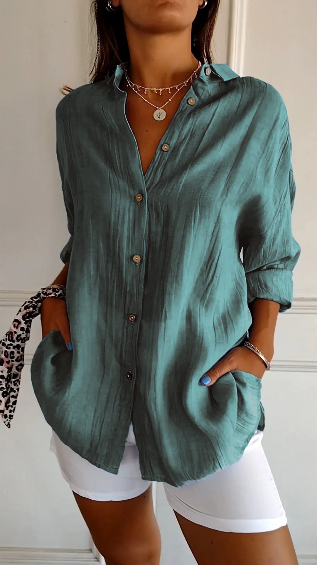 Claire | Chambray Button-Down Shirt – By Lainy