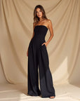 Women’s Strapless Jumpsuit with Pockets