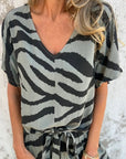 Vera | Zebra Print Pants Set