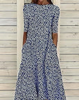 Women's Effortless Printed Midi Dress